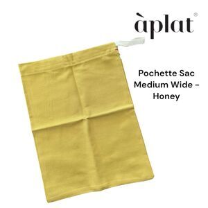 Aplat Pochette Sac Medium Wide Canvas Drawstring Bag - Honey